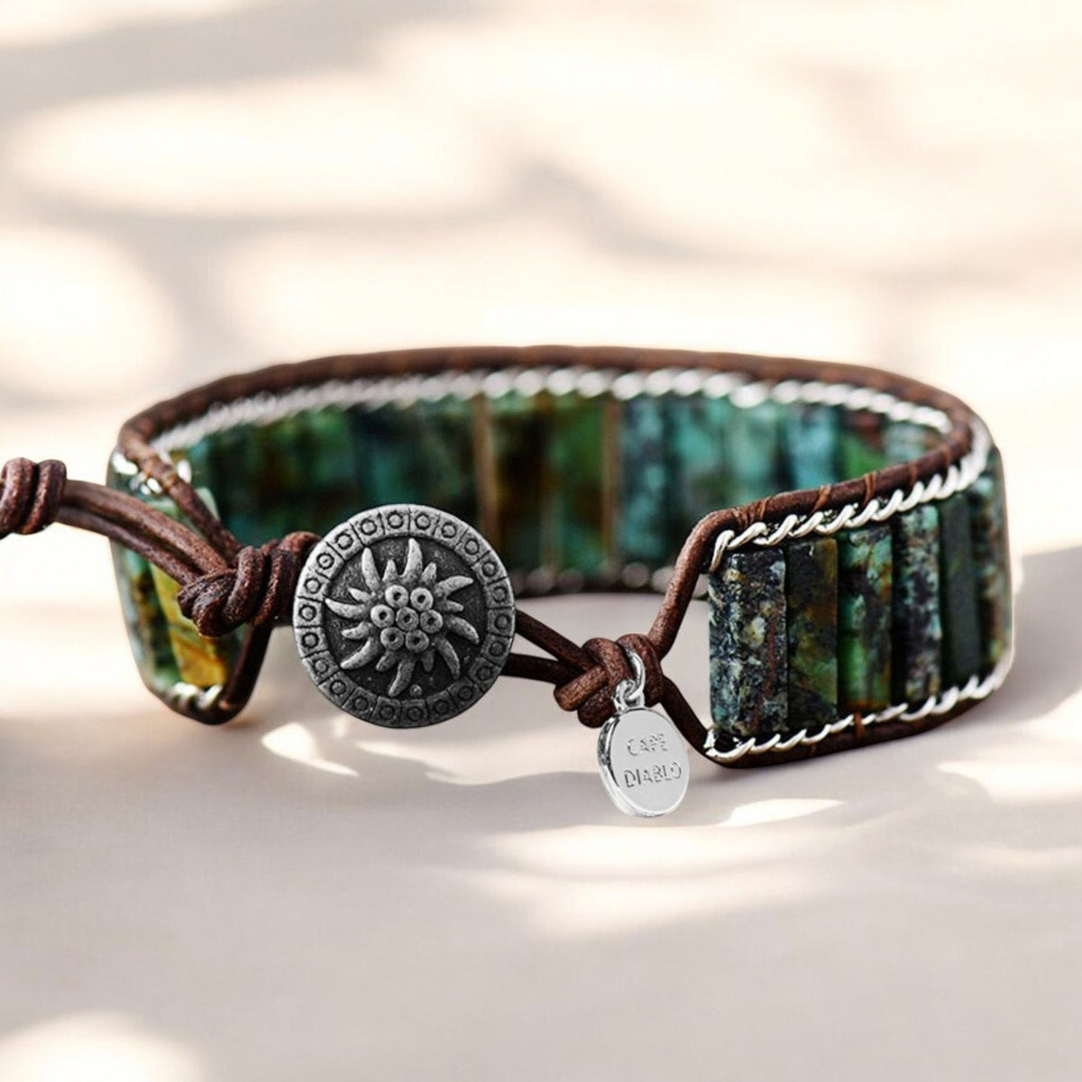 Bracciale polsino turchese oceanico