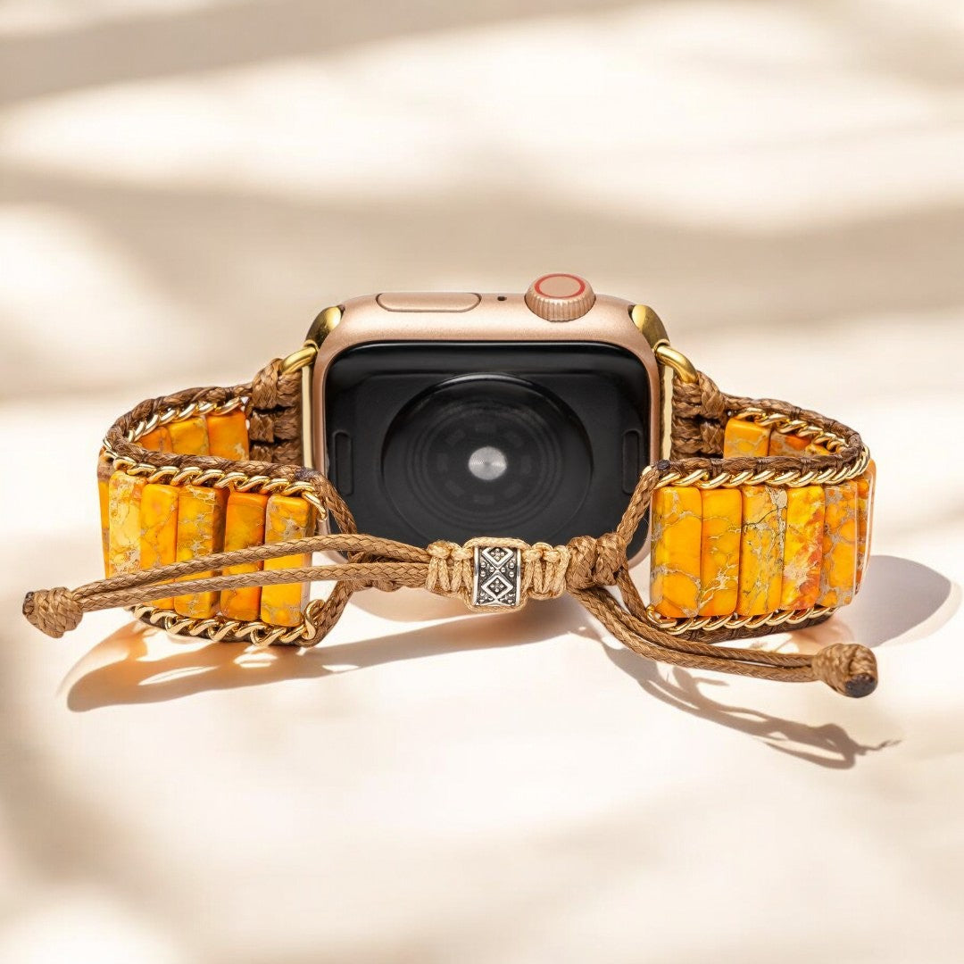 Cinturino Apple Watch in Jasper Imperiale Pesca