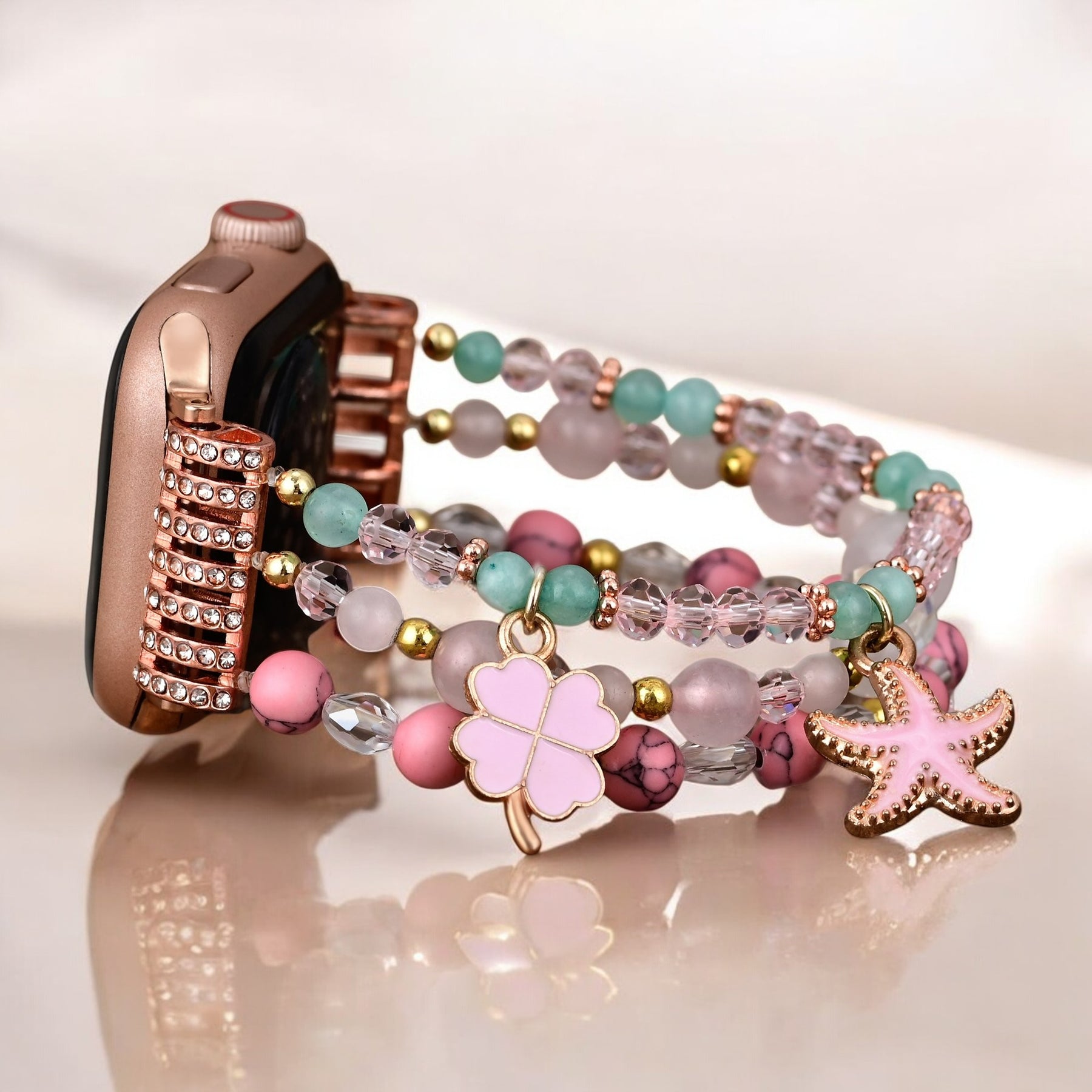 Cinturino Apple Watch elasticizzato Pink Sands