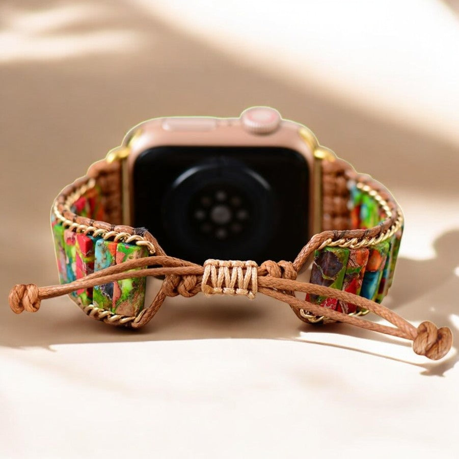 Cinturino per Apple Watch in diaspro della foresta pluviale