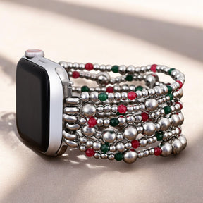 Cinturino Apple Watch in argento magico natalizio