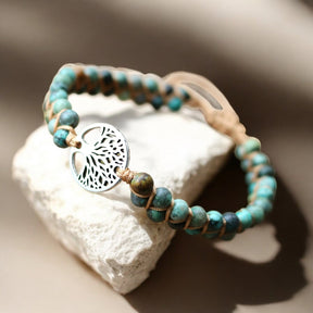 Bracciale Albero della Vita in Diaspro Africano