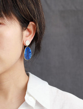 Lapis Lazuli Protection Drop Earrings - Cape Diablo