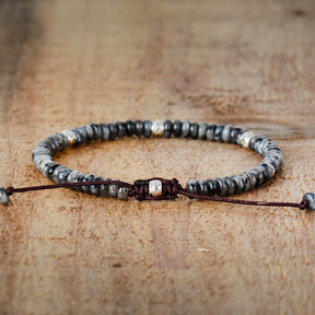 Men's Grey Jasper Tibetan Bracelet - Cape Diablo