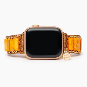 Peachy Imperial Jasper Apple Watch Strap - Cape Diablo